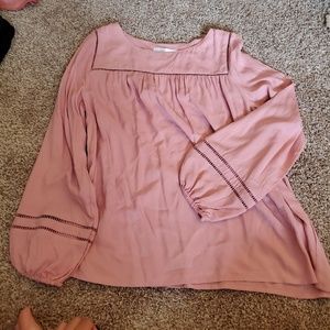 Time and tru pink peasant top